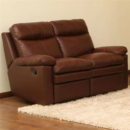 Reclining Loveseat with Pillow Top Cushions